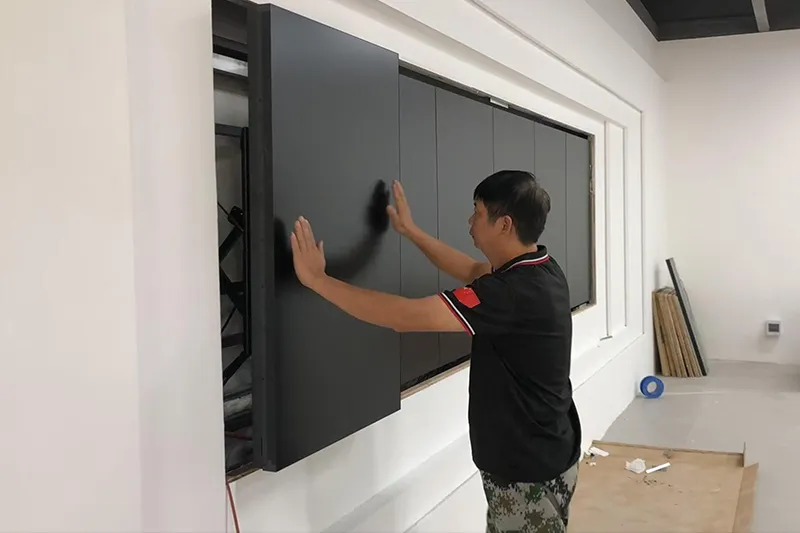 Proses Pemasangan Pemasangan Paparan LED